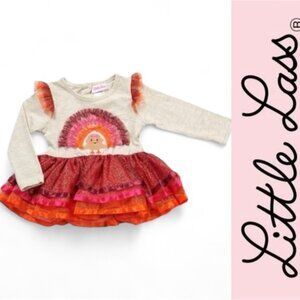Little Lass | Turkey Tutu Long Sleeve Top | Size 2T